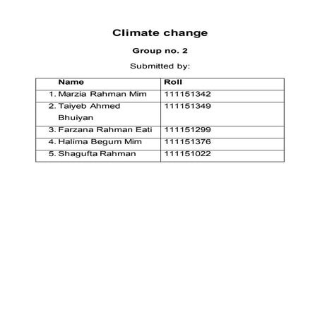 Climate change