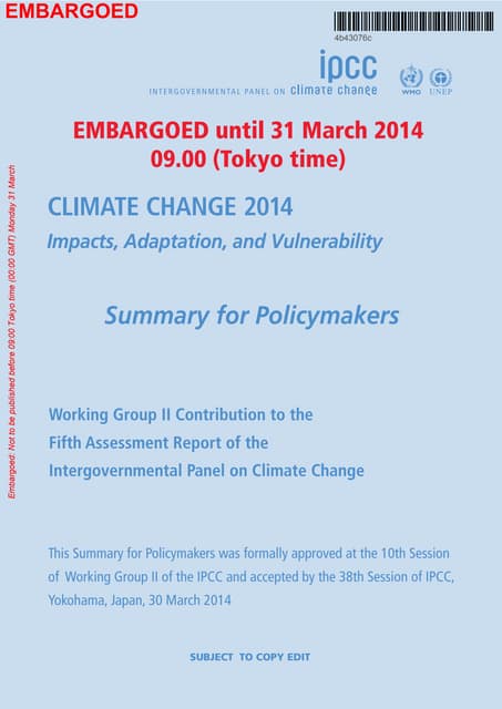 The State of Climate Change 2014