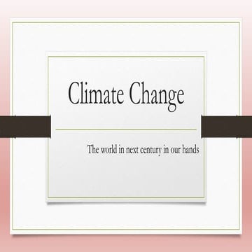 Climate change - Future world
