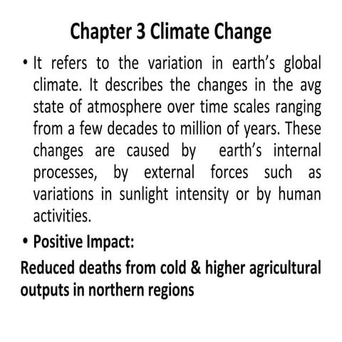 Climate Change and Its Impact on people lives | PDF