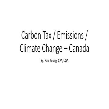 Climate Change Policies - Cap and Trade / Emissions / Carbon Tax ...