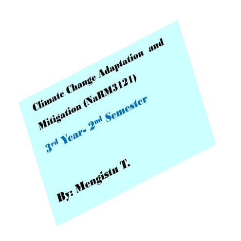 Climate change  mengistu