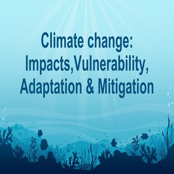 Climate change ,adaptation and mitigation in fisheries
