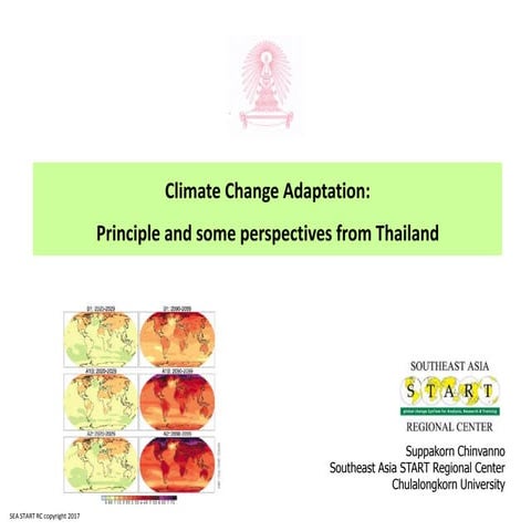 Climate Change Adaptation: Principle and Perspectives from Thailand, Supakorn...