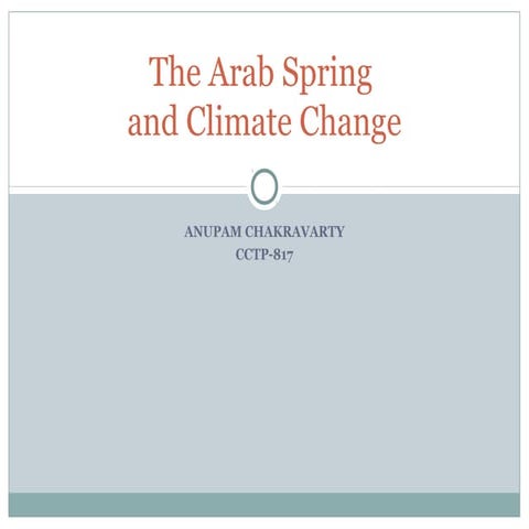 The Arab Spring and Climate Change