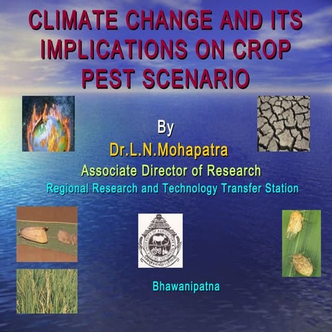 Climate change and crop pest scenario