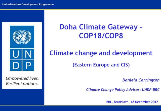Climate Change and Development - Updates from COP18