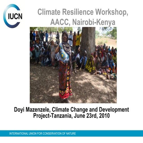 Climate change and development project   iucn - regional workshop