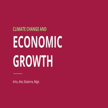 Climate change and economic growth | PDF