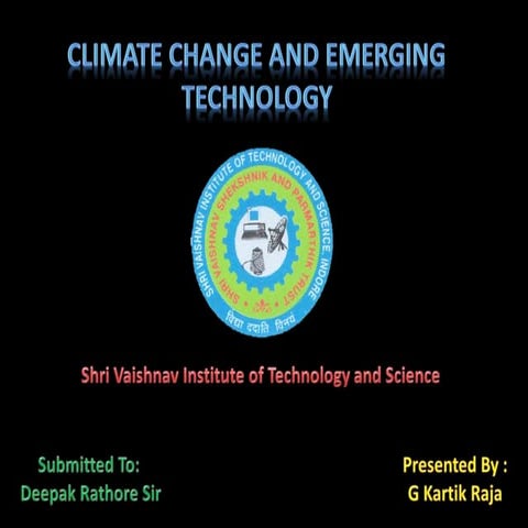 Climate change and emerging technology