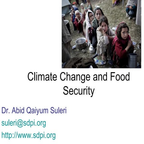 Climate change and food security 2013
