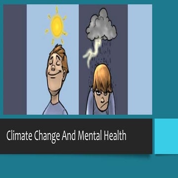 Climate change and mental health  