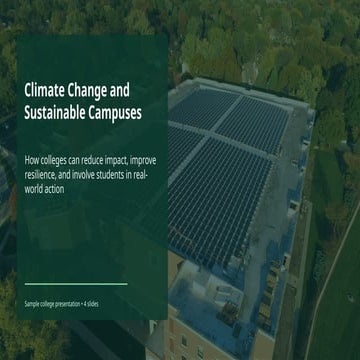 Climate Change and Sustainable Campuses: Reducing Impact and Engaging ...