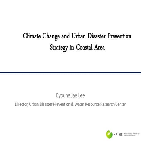 Climate change and urban disaster prevention strategy in coastal area ...