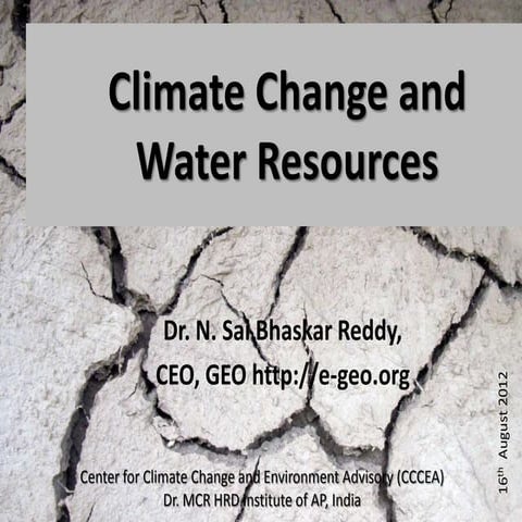 Climate change and water resources