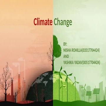 Climate Change and Its Impact on people lives | PDF