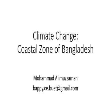 Climate change coastal zone of bangladesh
