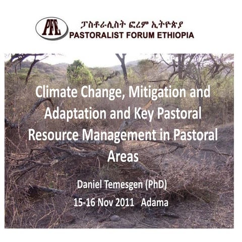 Climate change & disaster risk managment in Pastoral areas by daniel temesgen