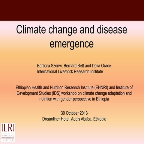 Climate change and disease emergence