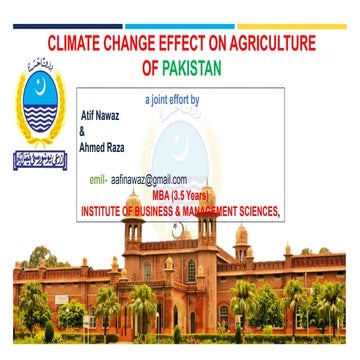 Climate change effect on agricultural sector