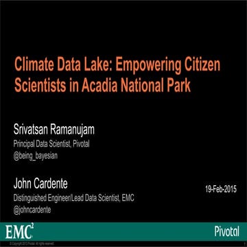 Climate Data Lake: Empowering Citizen Scientists in Acadia National Park