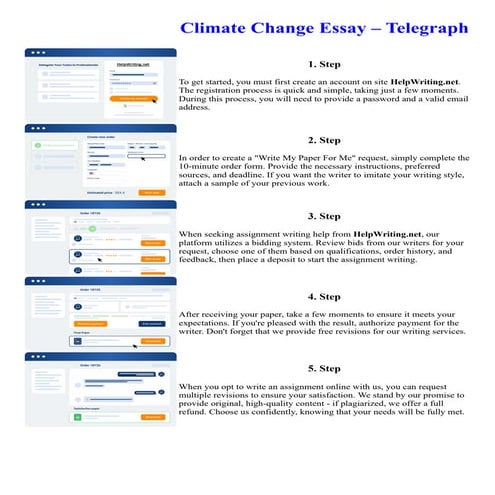 Climate Change Essay Telegraph