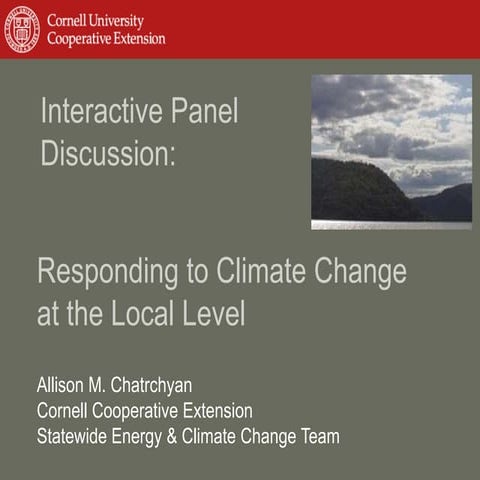 Responding to Climate Change at the Local Level | PPTX
