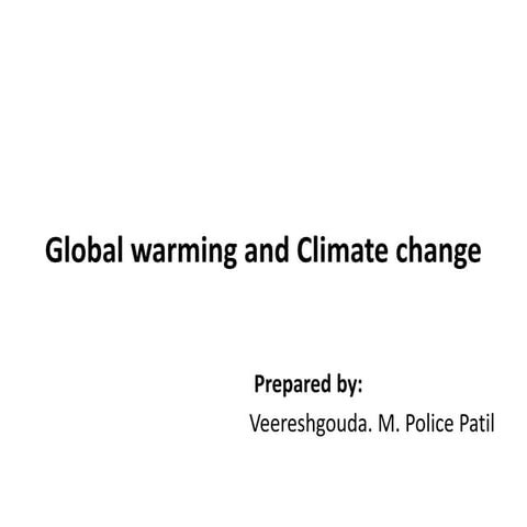 Climate change & global warming consequenses
