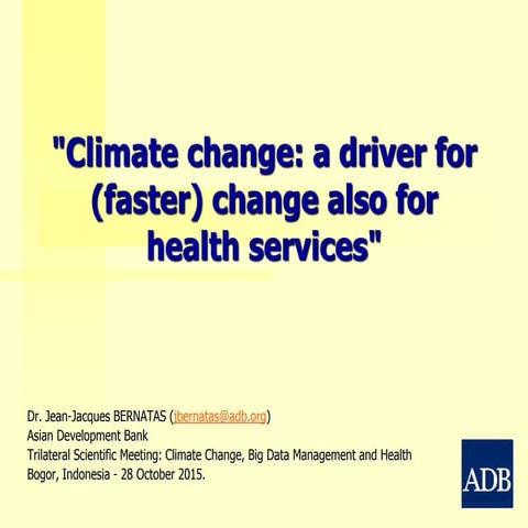 National Programme on Climate Change and Human Health National ...