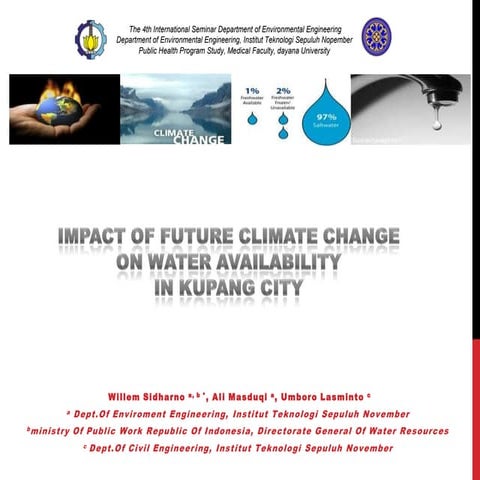 Climate change impact on water availability | PPTX