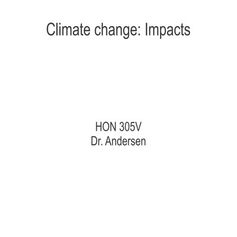 Climate change Impacts