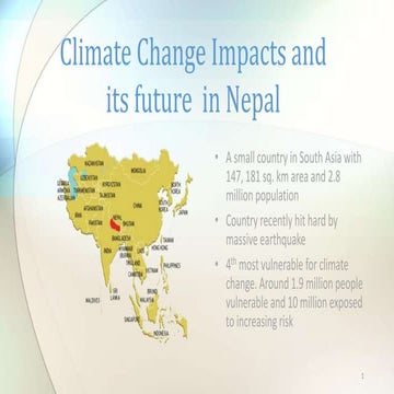 Climate change impacts in nepal and its future