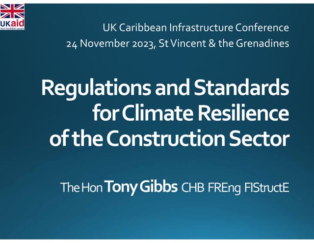 Regulations and Standards for Climate Resilience of the Construction Sector