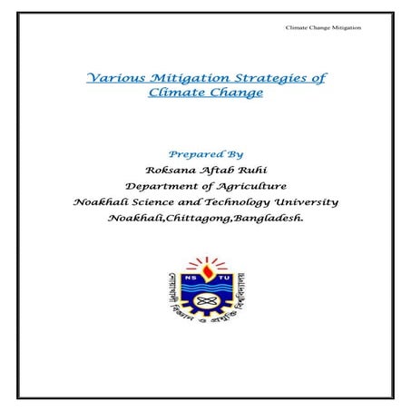 Climate change mitigation