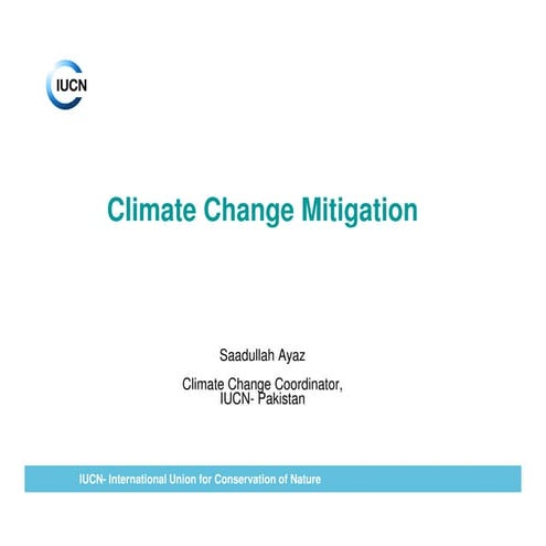 Climate change mitigation Saadullah Ayaz