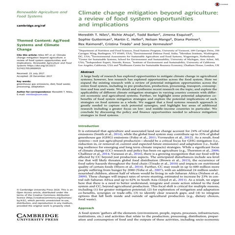 Climate change mitigation beyond agriculture a review of food system_opportun...