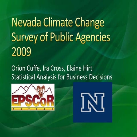 Nevada State Agency Climate Change Survey
