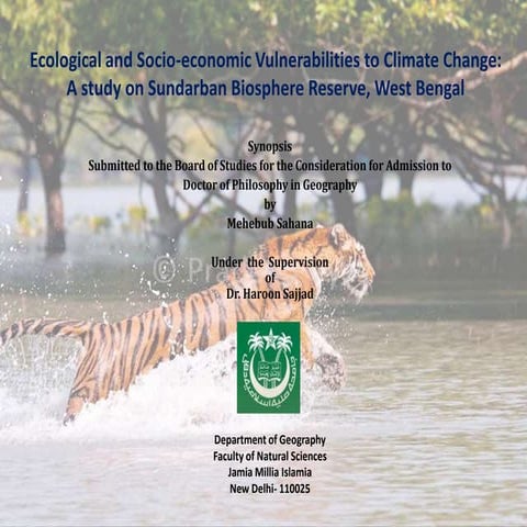 Ecological and socio economic vulnerability to Climate change