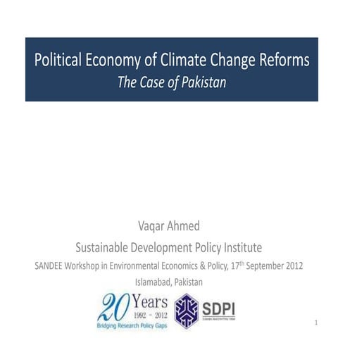 Political Economy of Climate Change Reforms