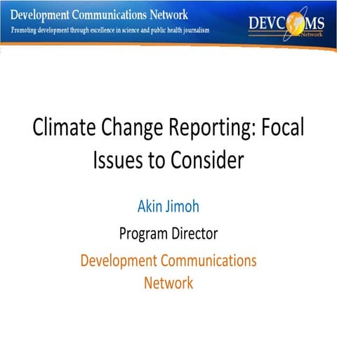 Climate change reporting | PPT