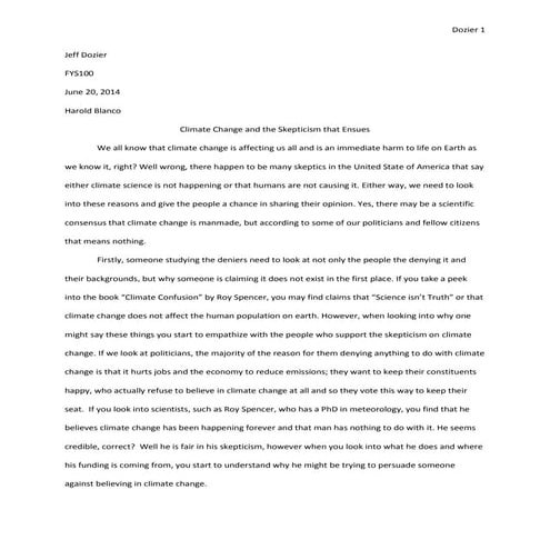 Climate change research paper