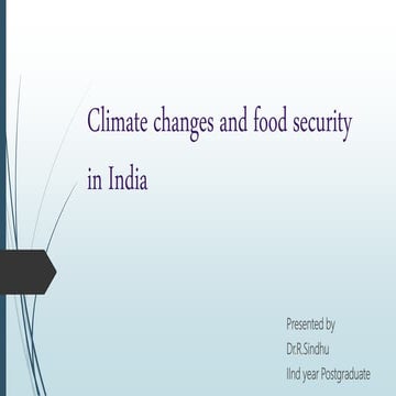 Climate changes and food security in India