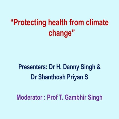 protecting health from climate change