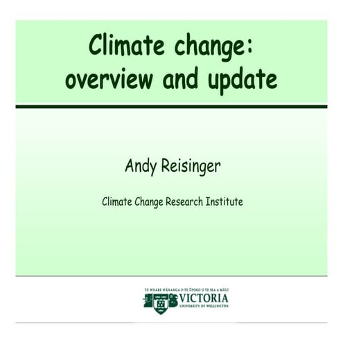 Dr Andy Reisinger on climate change