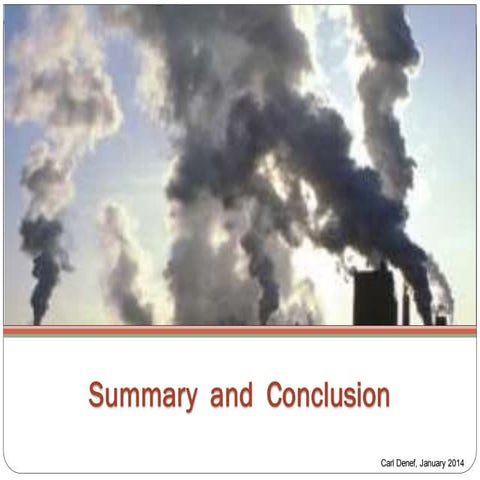 Climate change summary and conclusions