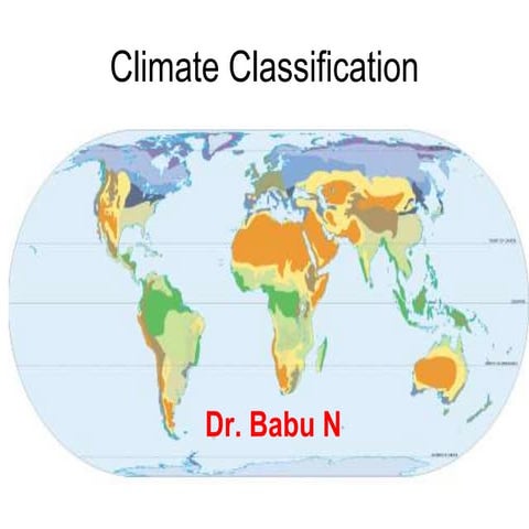 Climate classification prepared by Dr.BABU N