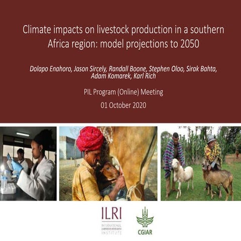 Climate impacts on livestock production in a southern Africa region: Model pr...