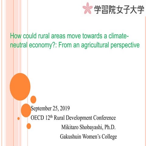 Climate neutral economy - rural perspective