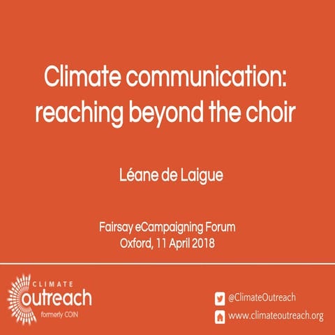 Climate Communications: Reaching Beyond the Choir