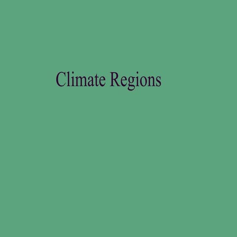 Climate regions